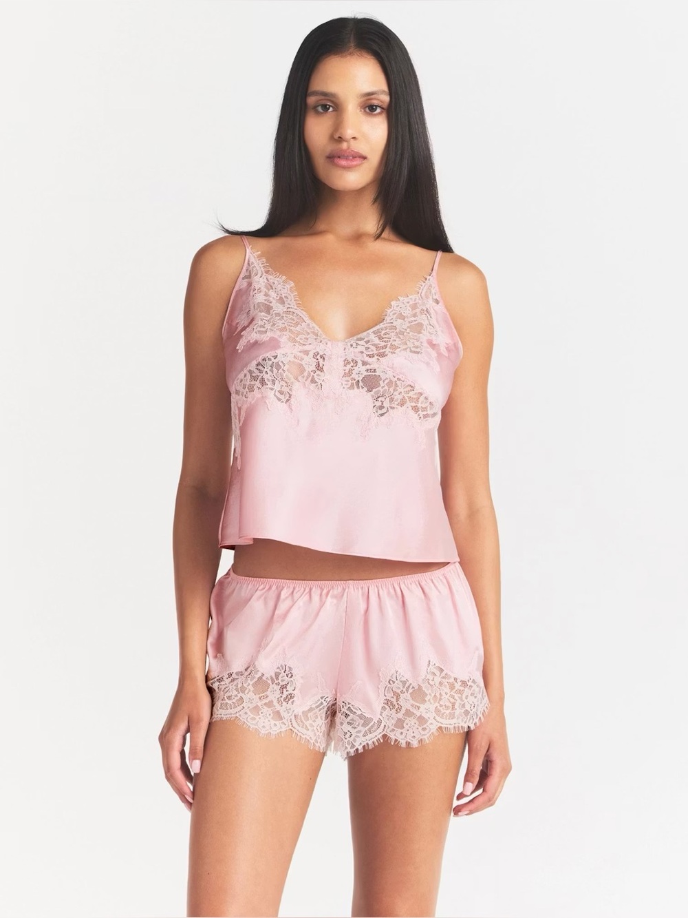 SKIMS Silk Lace Cami and Shorts Set